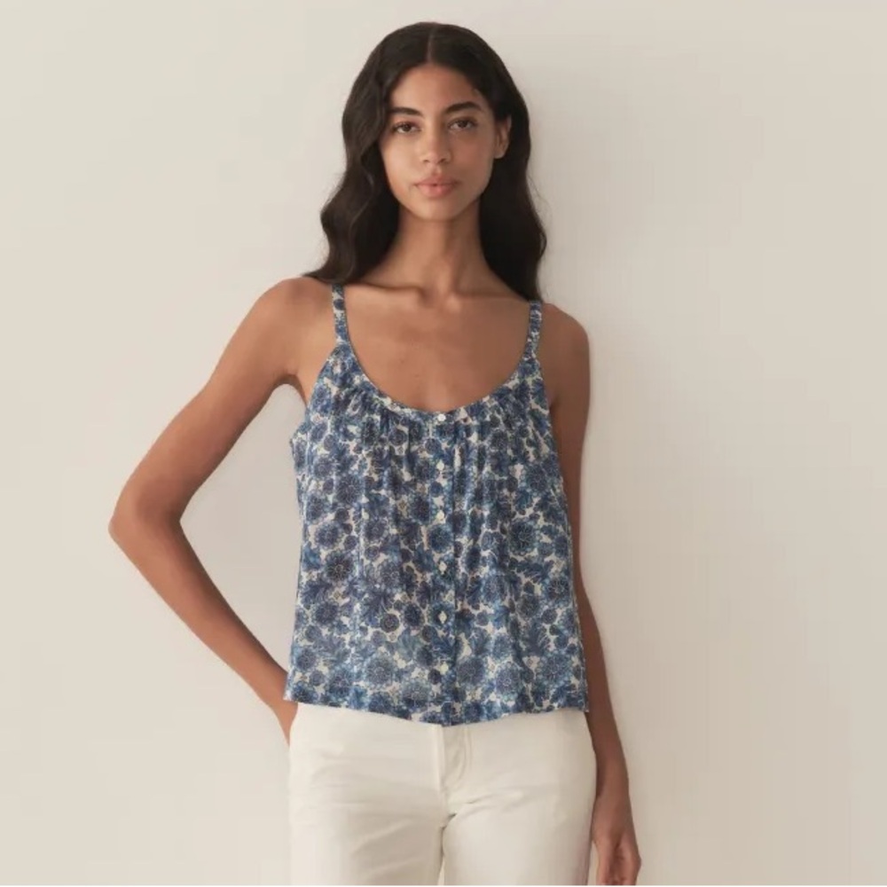 Dôen Nalina Top in Bleu Soleil Fleurit - Picture 4 of 6